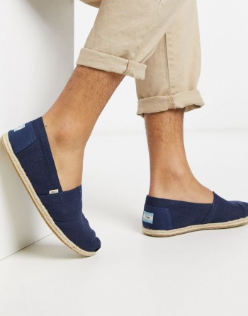 Toms Espadrilles Linen With Rope Detail Tamnoplave - Muške Cipele | 98120RFOP